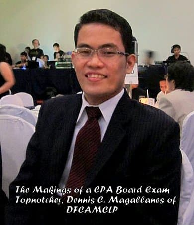 10th Placer in the CPA Board Examination of 2012, Dennis C. Magallanes