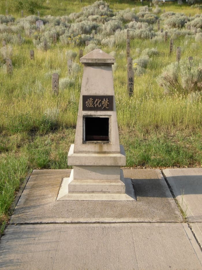 Funerary furnace for burning ghost money and incense, to help the deceased ancestors with what they need in the afterlife while they are waiting to reincarnate.