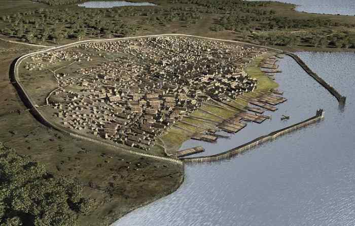 Reconstruction of the trading port of Hedeby in Angeln, (since 1864 within Schleswig-Holstein Germany)
