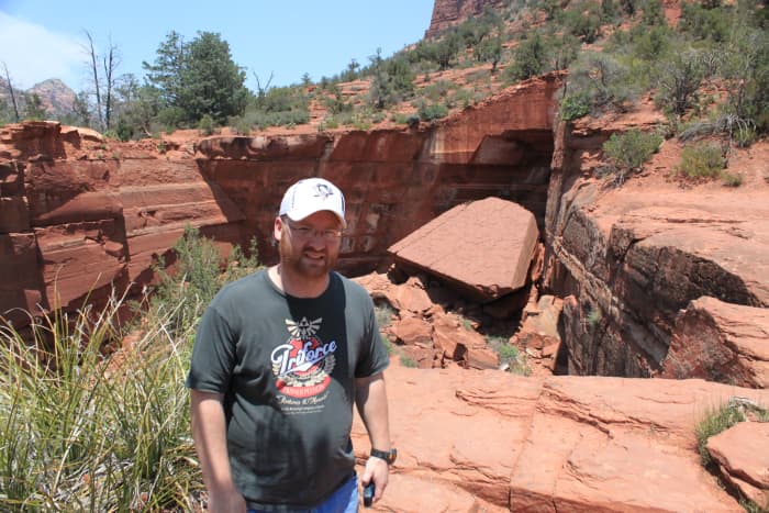 My son, the_dude, at the Devil's Kitchen Sinkhole. Thanks for finding all of these great caches to look for and planning a fun-filled last day of vacation.