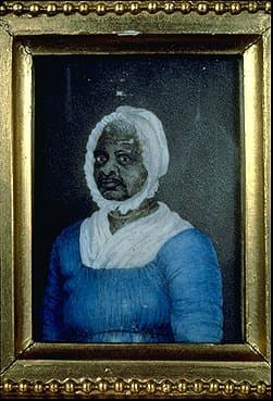 Elizabeth "Mumbet" Freeman ( ca. 1744-1829) 1811 Watercolor on ivory by Susan Anne Livingston Ridley Sedgwick (1788-1867). Gift of Maria Banyer Sedgwick, 1884. Original watercolor at the Massachusetts Historical Society