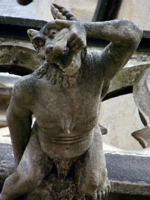 A were-goyle at Notre Dame. I don't know about you, but I think this thing is much creepier than Lon Chaney, Jr.!