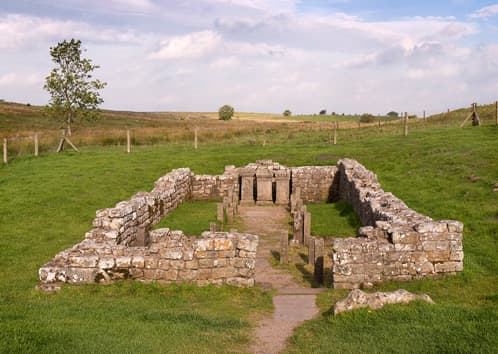 A mithraeum or temple to the god Mithras, an eastern empire war god adoped by Roman legions - the ruins of a temple of Mithras can be seen in the City of London near the Mansion House