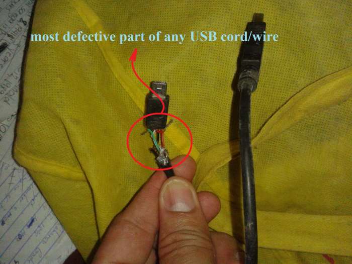 USB Wire Cable and the Different Wire Colors: Orange, White, Blue and Green