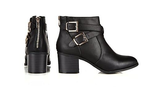 Block heel ankle boots with zip back fastening can be dressed up or down 