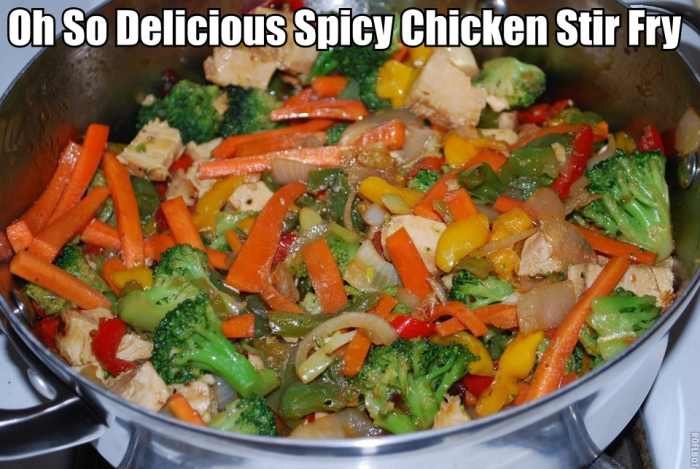 If your looking for a quick and easy meal then here it is. This is one of the most delicious chicken stir fries that you'll ever taste. And its easy to make.