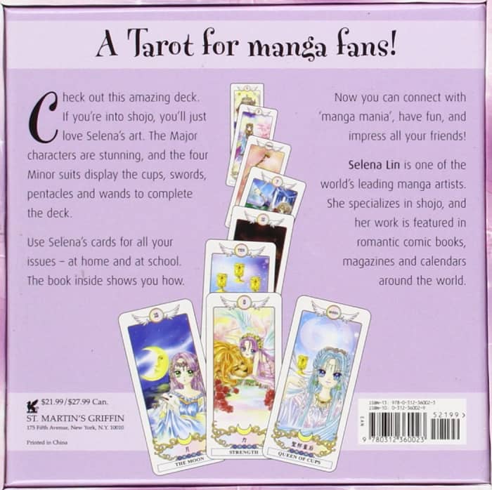 The Manga Tarot Cards deck by Selena Lin is a great gift choice for manga fans who also love the tarot