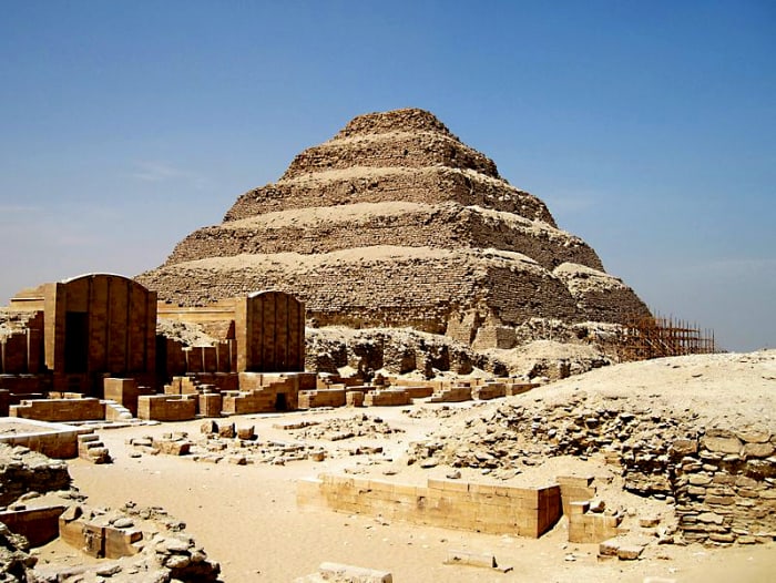 The Step Pyramid - the oldest monumental building in the world - testament to the work of the first great genius of architecture
