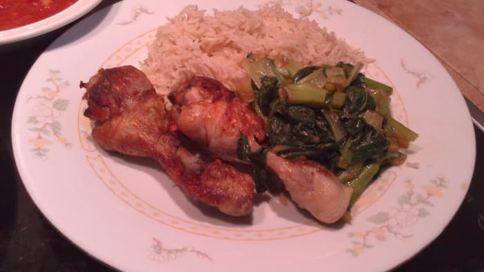 Kuwaiti Chicken Stew with rice(Machobos Diyay in Arabic). I used chicken drumstick here.