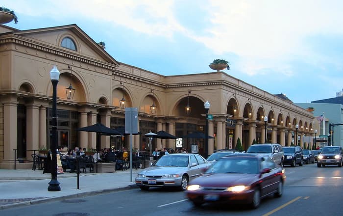 One side of The Cap. The matching architecture of the restaurants looks much like old Union Station.