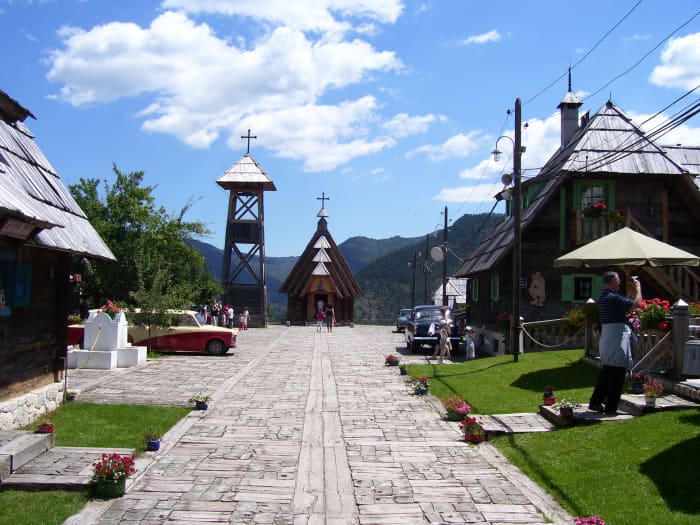 Drvengrad, Kustendorf, open air museum village, Mokra Gora, near Užice, Serbia.