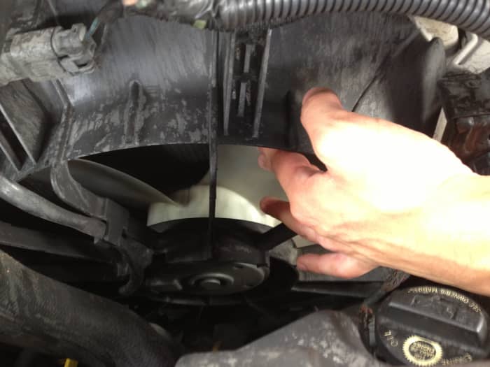 With the ignition off! – check the fans for sticking or play by giving them a gentle spin by hand. Bad bearings can mean replacing fans soon.