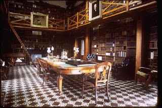 Interior of the Stone Library, which John and JQA's 14,000-book collection as well as JQA's presidential library.