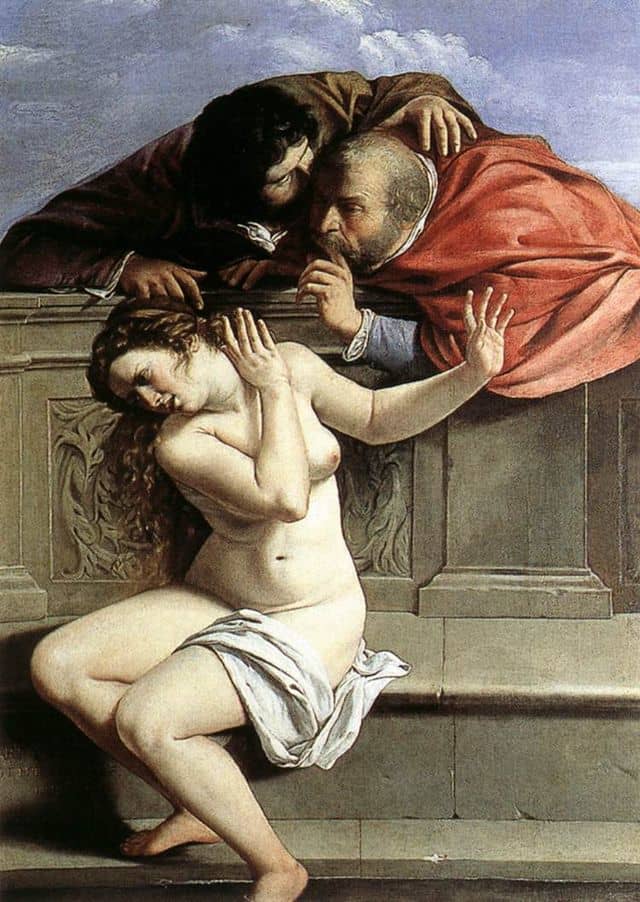 A. Getileschi, Susanna and the Elders (a. 1610), Graf von Schönborn collection, Pommersfelden,