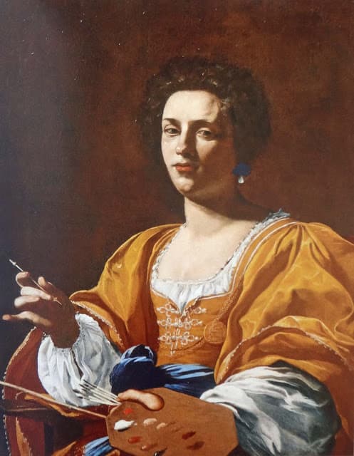 Simon Vouet, Portrait of Artemisia Gentileschi (a. 1620 ?) - The French painter Simon Vouet was a follower of Caravaggio and a friend of Artemisia. He portrayed her probably in Rome after 1620.