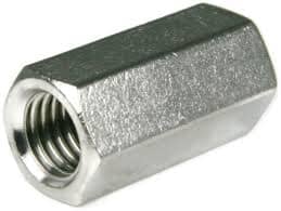 This traded steel nut extension is used to extent the traded steel rods, it eliminate the need to weld the rods together and are very useful.