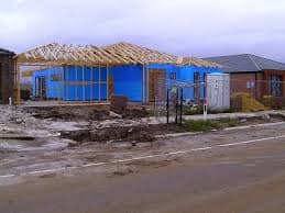 This is another typical low-set brick-veneer house, this house has been insulated with building paper, also see the details below.