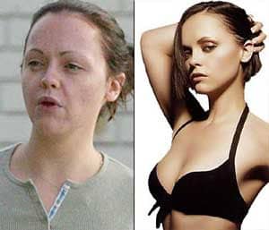 Christina Ricci is puffy and washed out without make-up on. She looks like an everyday Joe and that's great!