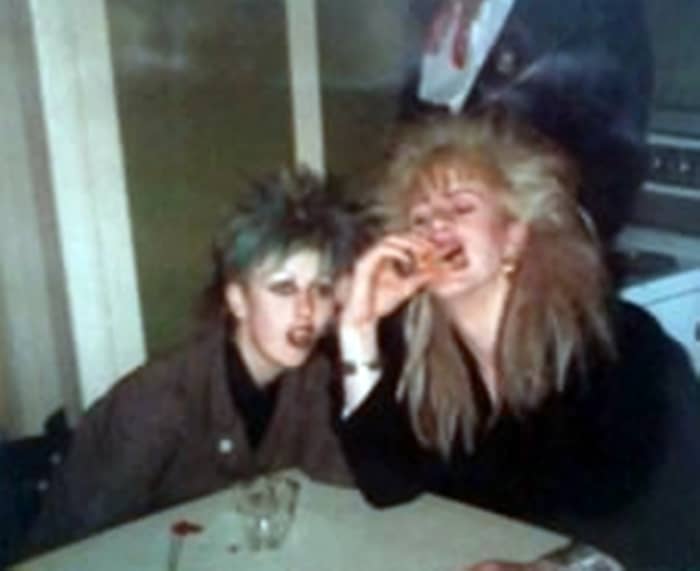 Then Dowie (pictured here with Debbie) bleached his hair and we put him some blonde extensions in, which I recall he wore for quite a long time.