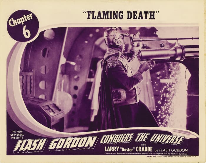 Flash Gordon Conquers the Universe Universal Lobby Card Chapter 6 Flaming Death (1940) 11" X 14"