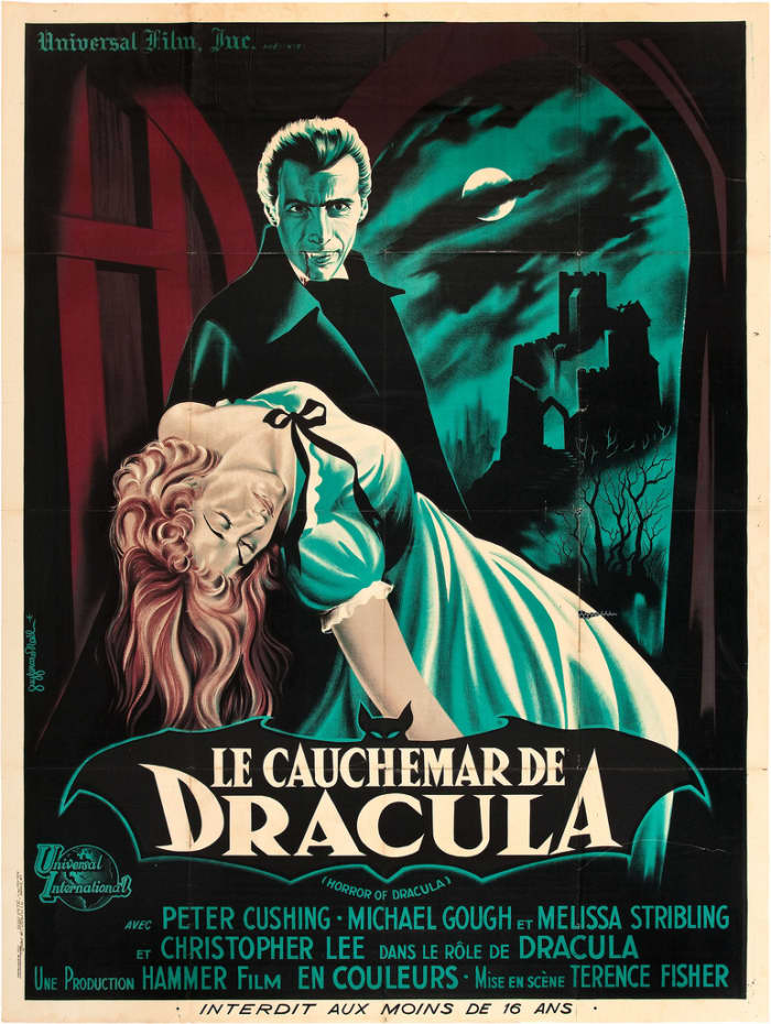 Horror of Dracula (Universal International, 1958) French Grande (47" X 63") Peter Cushing, Christopher Lee