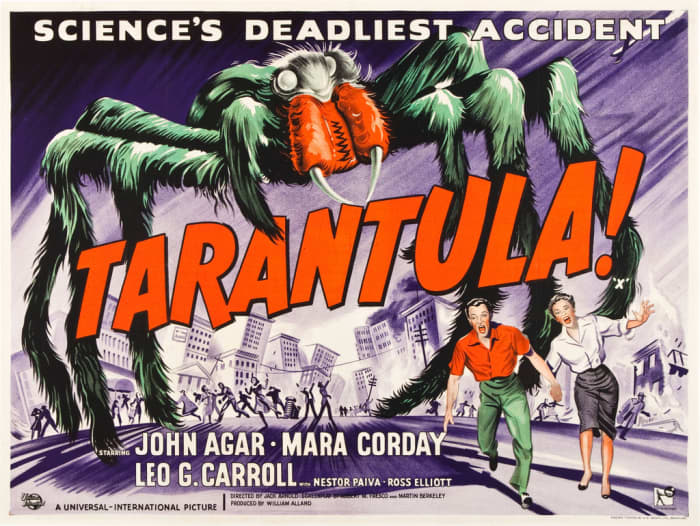 Tarantula (Universal International, 1955). British Quad (30" X 40") John Agar, Mara Corday