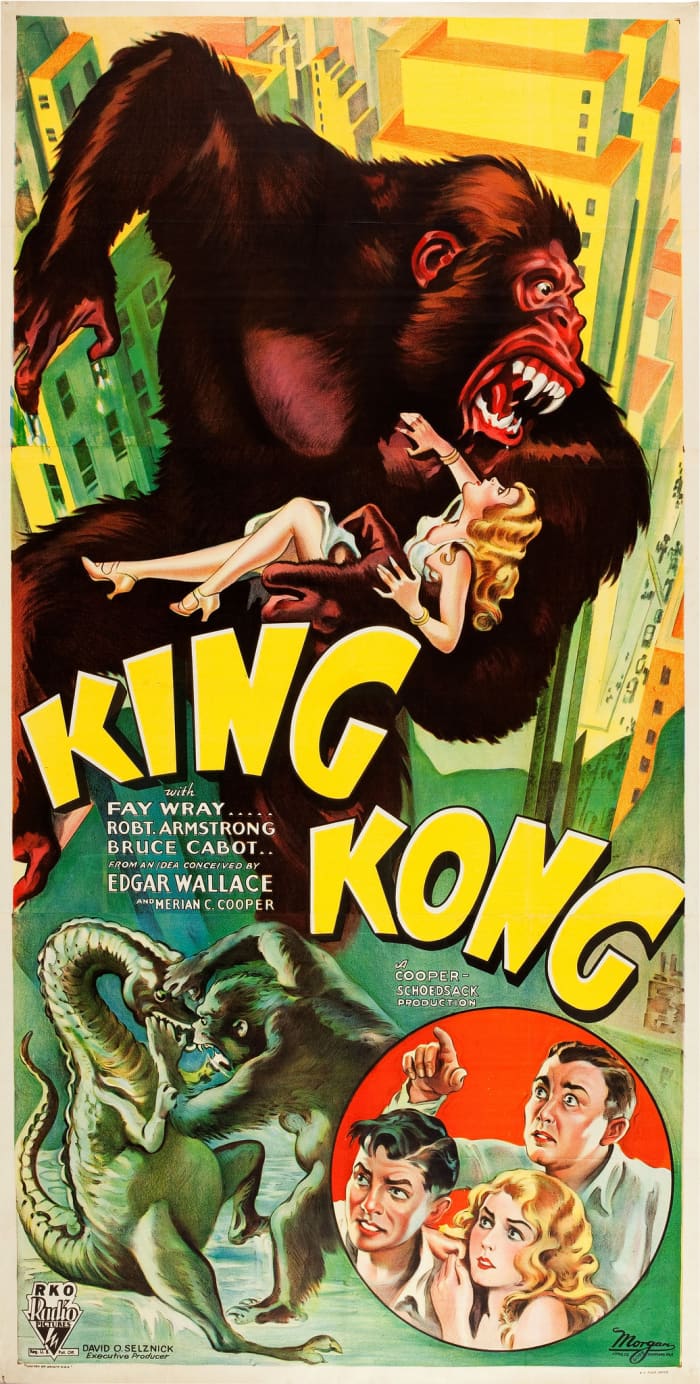 King Kong (RKO, 1933) Three Sheet Style B (40.25" X 79") Faye Wray, Robert Armstrong, Bruce Cabot