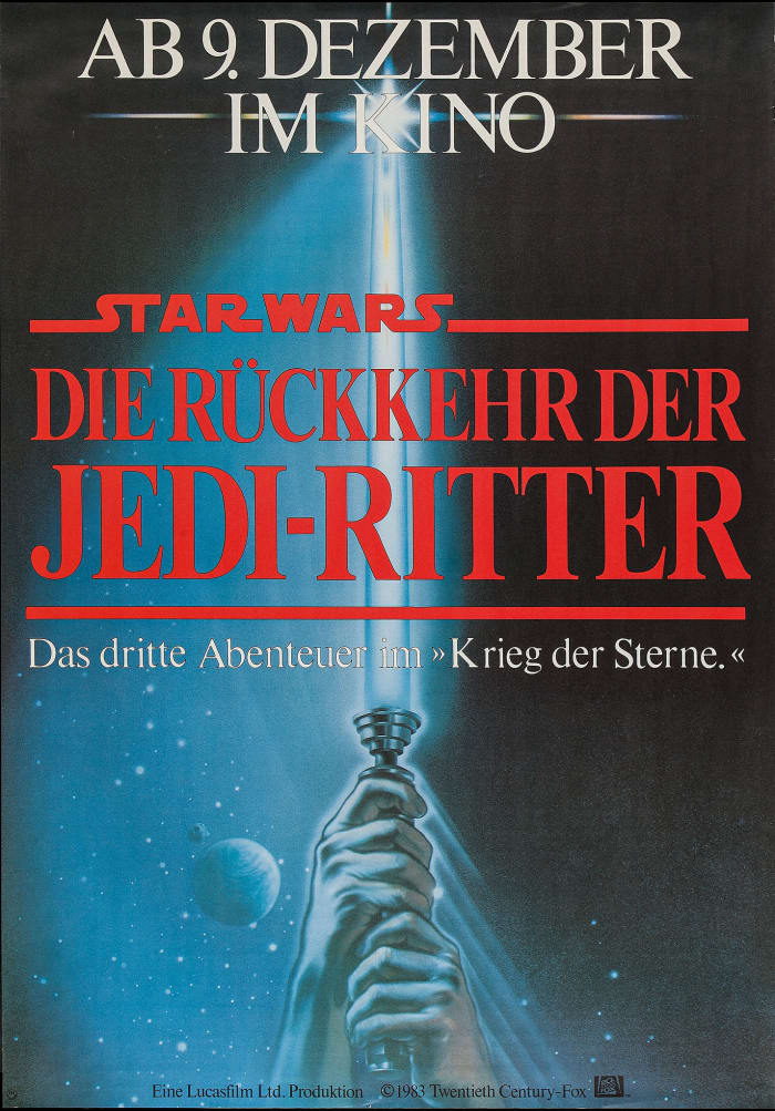 Star Wars "Return of the Jedi" (20th Century Fox, 1983) German A0 (33" X 46") Mark Hamill, Carrie Fisher, Harrison Ford