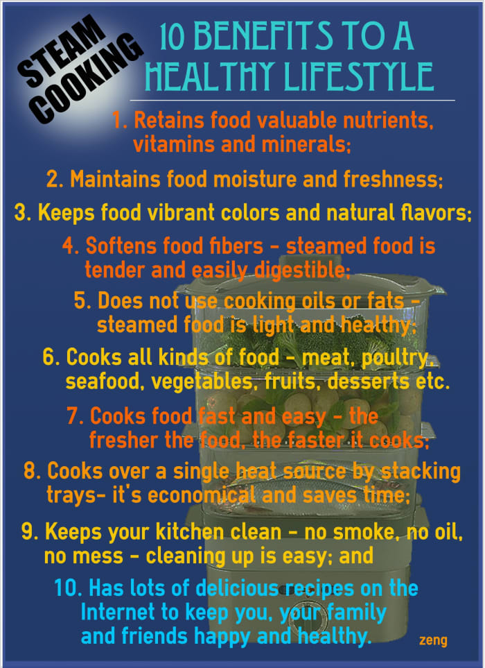 10 Reasons why steam cooking or steaming is the perfect cooking method for a healthy lifestyle