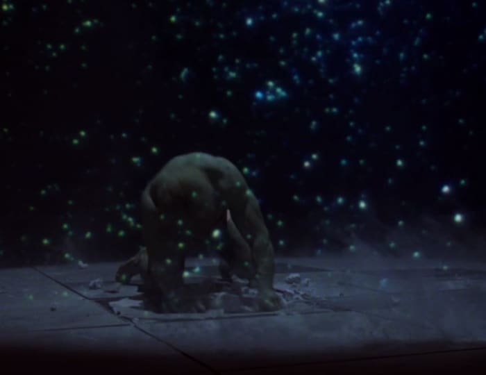Looks like the scientists forgot to think in 3 dimensions; The Incredible Hulk smashes his way out through the floor to the level below..