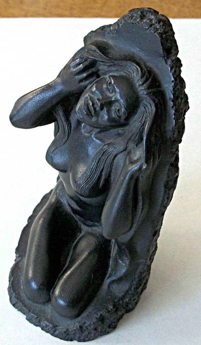 Original 1964 CoCo Joe Hawaiian Lava Figure titled "Kino Nani" Beautiful Body. It is sculpted out of Lava. The figure stands 5-1/2 inches high.