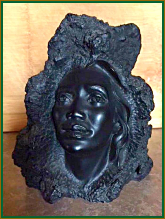 1962, Vintage Hawaiian Coco Joe's Legends In Lava Hawaiian Princess 6.75 inches high. excellent quality Coco Joe's Legendary Lava Carvings from Hawaii; rare and in beautiful condition.