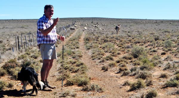Chris Hayward, a South African farmer, says, "If our government lets these companies touch even a drop of our water, we're ruined."