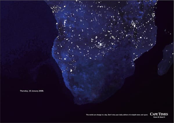 South Africa faces an electricity crisis, with a severe shortage of supply and sprawling blackouts due to 'load-shedding'. This ad made commentary on this problem when the blackouts began in January 2008.