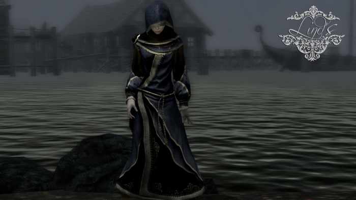 Lind's Court Wizard Robes - Blue Robes Texture Replacer greatly improves the look of the robes worn by wizards.