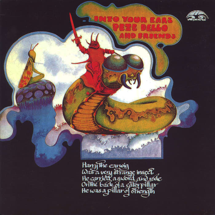 Pete Dello and Friends "Into Your Ears" Nepentha 6437001 12" Vinyl Record, UK Pressing (1971) Album Cover Art by Roger Dean