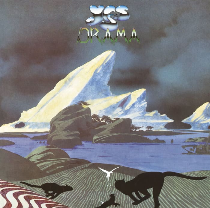 Yes "Drama" Atlantic Records K 50736 12" LP Vinyl Record, UK Pressing (1980) Album Cover Art & Design by Roger Dean