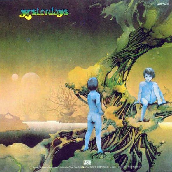 Yes "Yesterdays" Atlantic Records SD 18103 (1975) Back Cover Alternate Album Cover Art & Design by Roger Dean