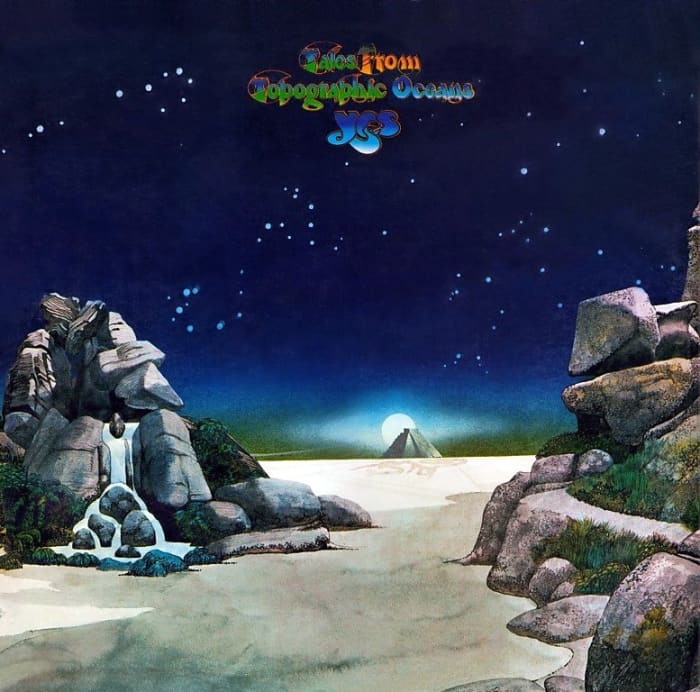 Yes "Tales from Topographic Oceans" Atlantic Records SD 2-908 2-12" LP Vinyl Record Set, US Pressing (1973) Gatefold Album Cover Art & Design Roger Dean