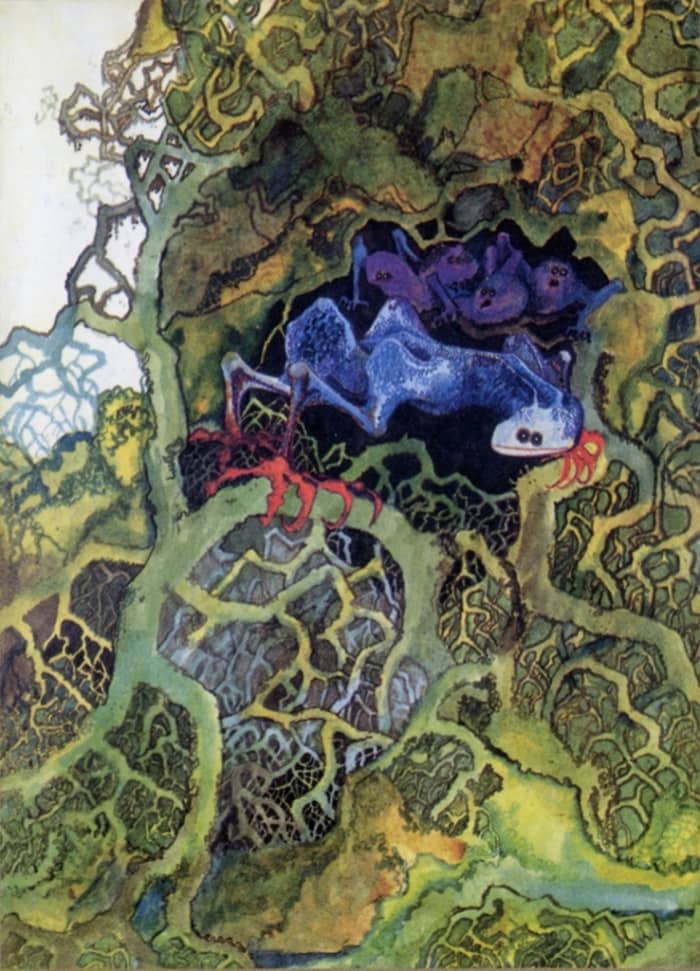 Front Cover Illustration from the Promotional Booklet Relaesd inside the Yes "Fragile" Album (1971) Illustration by Roger Dean
