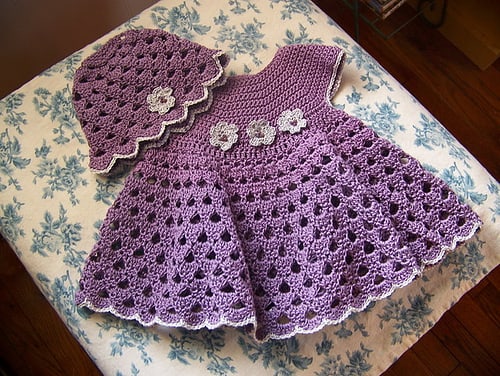 Free Baby Girl Toddler Crochet Dress Patterns from Worsted Weight Yarn ...