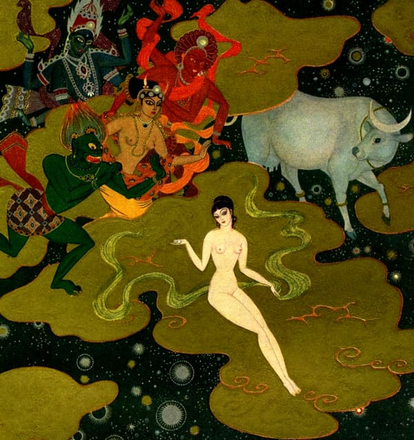 Here we show a portion of 'The Pearl of the Cloud' - it is from the suite by Edmund Dulac published in "The Kingdom of the Pearl" (1920).