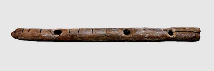 The earliest musical instrument? This bone flute from the Geissenklosterle Cave in Germany is believed to be about 43,000 years old