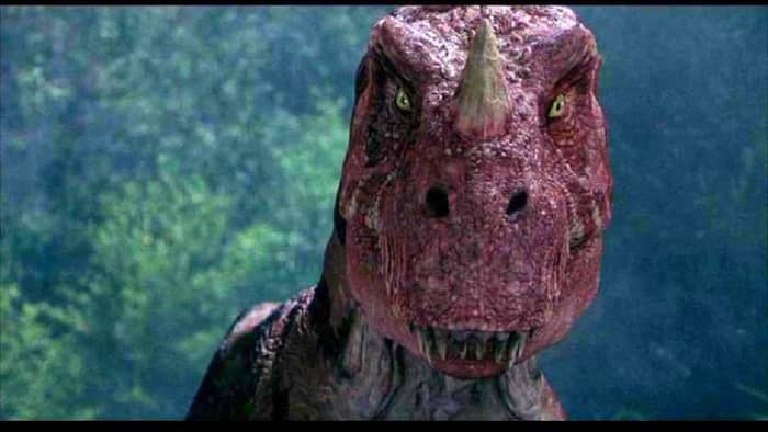 (cc image, Jurassic Park Wiki) Ceratosaurus, a Close Relative of the Carnotaurus (two horns on head)