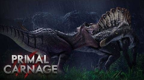 (cc image, Jurassic Park Wiki) Spinosaurus Fighting a Tyrannosaurus Rex - Battle of the Carnivorous Kings
