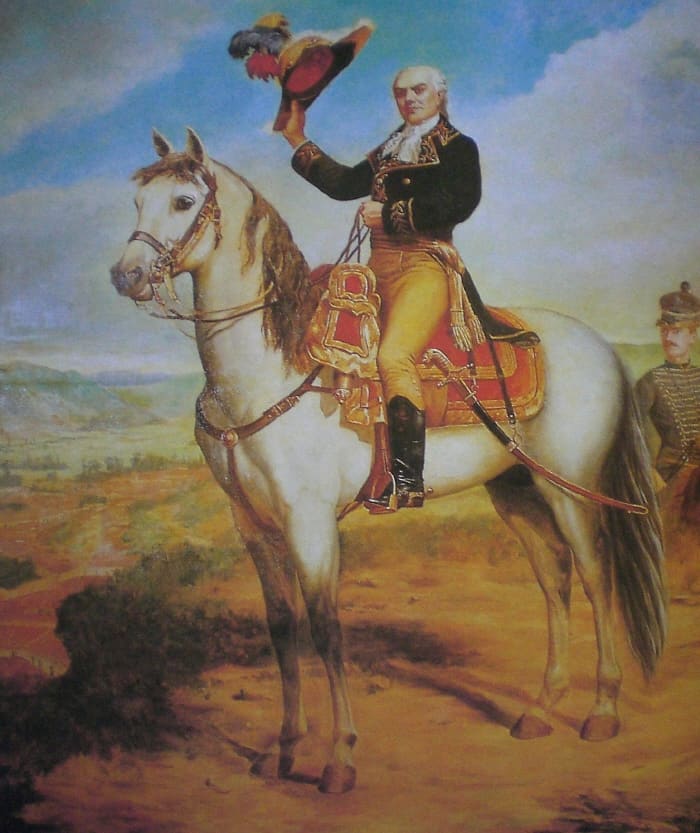 Equestrian portrait of Francisco de Miranda (1750-1816) by Emilio Jacinto Mauri