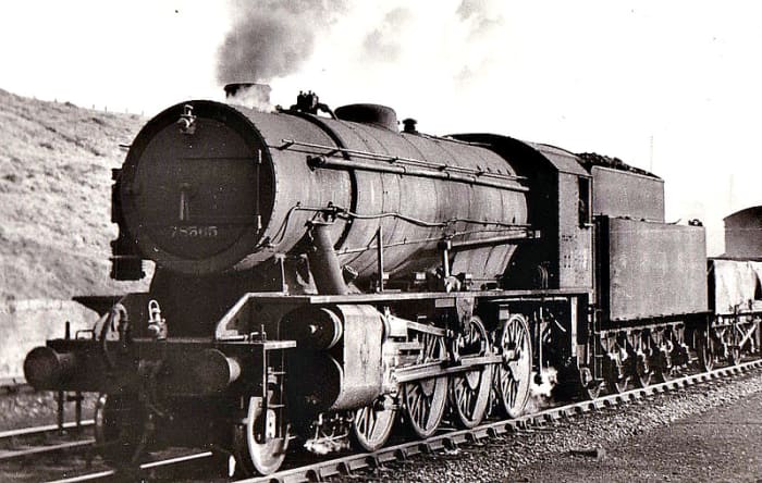 Robert Riddles' War Department 'Austerity' 2-8-0 was classed as 8F like the Stanier design. No 78565 is seen here on shed between duties. A large number was bought by the LNER, carried into BR ownership with prefix '9' to the number