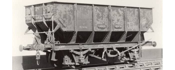 Lter design LNER 21 ton steel hopper, E270704 - the design was carried on by British Railways. The wagon works at Shildon near Darlington produced these well into the diesel era