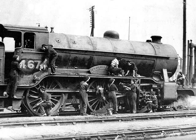 ...And on cleaning locomotives as here at St Margaret's Shed, Edinburgh. Standards had to be maintained