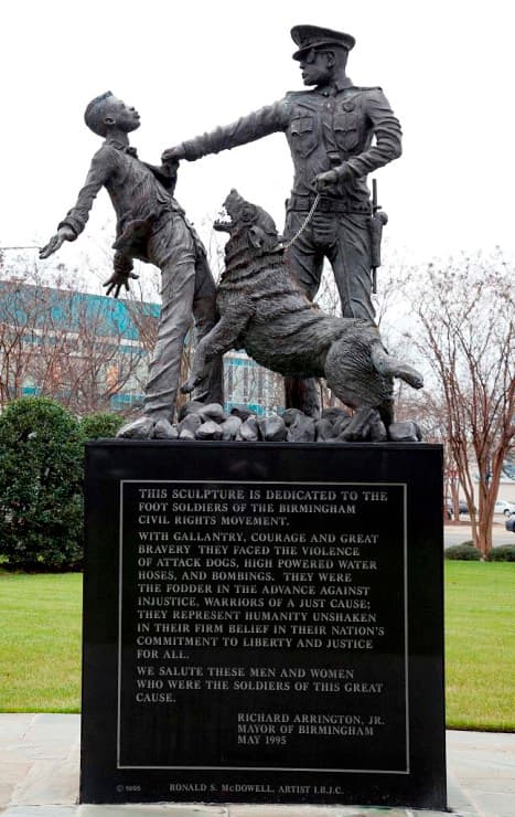 The Foot Soldier statue erected in Ingram Kelly Park, Birmingham, AL. has become one of the most visited and photograph statues in Alabama from the Civil Rights era.
